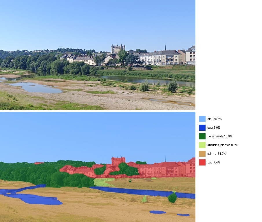 Segmentation ADE20K seule d'une rivière